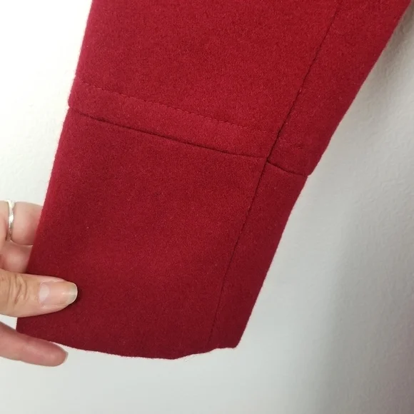 Michael Kors Red Wool Blend Coat size 10 - Picture 8 of 12